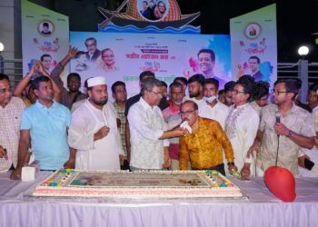 পাবনায় শেখ রাসেল জাতীয় শিশু কিশোর পরিষদের আয়োজনে সজিব ওয়াজেদ জয়ের জন্মদিন পালন