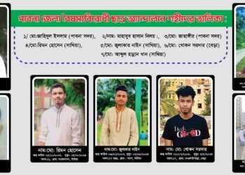 পাবনা জেলা বৈষম্যবিরোধী ছাত্র আন্দোলনে শহীদের তালিকা :